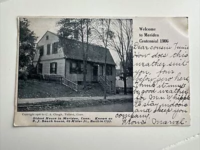 Oldest House In Meriden Connecticut P. J. Beach House Miller St Antique Postcard • $12