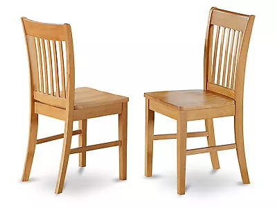 Set Of 4 Norfolk Dinette Kitchen Dining Chairs With Wood Seat In Light Oak • $320