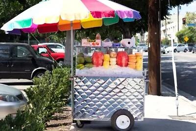 44  W Street Vendor Carro De Fruta Fruit Cart Concession Stand SOLD OUT RELIST • $2149.23