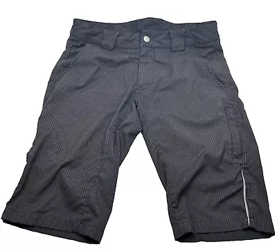 Club Ride Black Pinstriped MTB Shorts Small/12 In Inseam No Chamois • $16