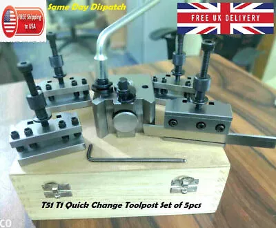 5 PCS T1 T51 Quick Change Tool Post Set Hardened & Ground For Boxford Lathes UK • $278.60