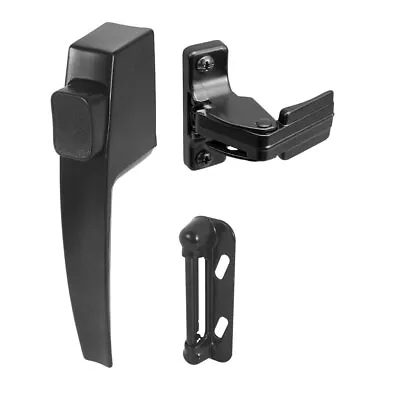 Push Button Door Handle Screen Storm Night Lock Lever Latch Set Metal Door New • $9.71