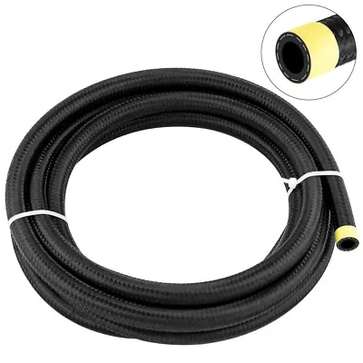 AN6 6AN Stainless Braided PTFE Fuel Line Oil Gas Hose 10FT Black For E85 CA D30 • $20.76