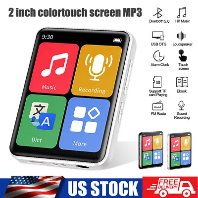 Support 128G 8G MP3 Player Bluetooth HiFi Lossless Sound Music Recorder FM Radio • $17.55