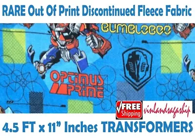 TRANSFORMERS Bumblebee Out-Of-Print Fleece Fabric 4.5 FT X 11 Inches + FREE SHIP • $11.99
