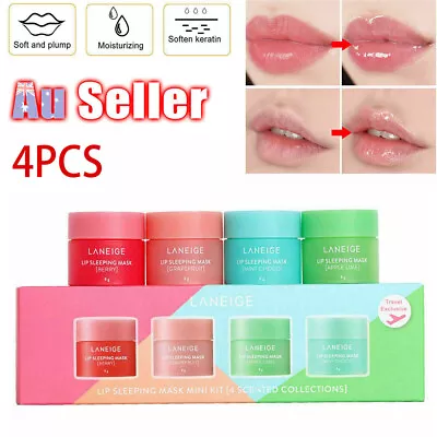 4x Laneige Lip Sleeping Mask 8g Lip Care Moisture Lip Balm Smooth Mini Masks • $17.29