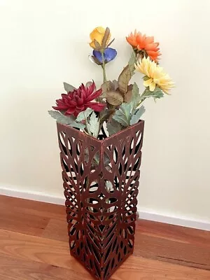 Quality Metal Cutout Design Umbrella Holder Stand Rack Floor Vase 50x15x15cm CPR • $53.95