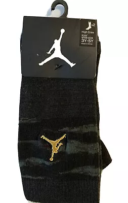 Michael Jordan Dress Socks Youth 3-5 Jump Man Black New Boy’s  NWT Retail $15 • $11.99