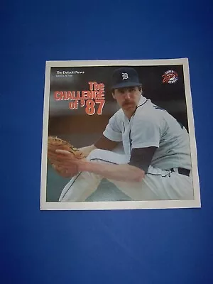 1987 Detroit News  The Challenge Of 87 Magazine Jack Morris Cover Detroit Tigers • $3