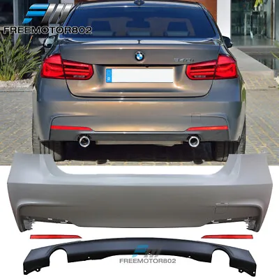 Fits 12-18 BMW F30 M-Tech M Sport  4DR Sedan Rear Bumper Lip Cover Diffuser • $519.99
