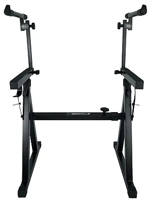 Rockville Z55 Z-Style 2-Tier Keyboard Stand+Bag Fits Korg SV-1 73 • $79.95