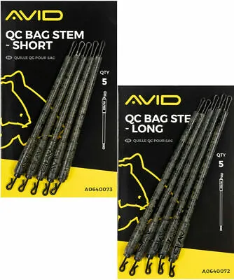 £5.95 • Buy AVID NEW PVA QC Bag Stems CHOOSE Long OR Short Available
