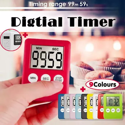 99 Min Magnetic LCD Digital Kitchen Timer Electronic Countdown Egg Count Down • $9.99