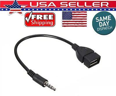 $2.70 • Buy 3.5mm Male Audio AUX Jack To USB 2.0 Type A Female OTG Converter Adapter Cable