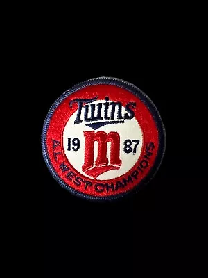 1987 Minnesota Twins Mlb Baseball Al West Champs 2.75  Round Team Hat Patch -s6 • $8