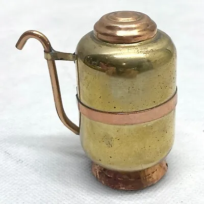 Vintage Miniature Copper & Brass Coffee Pot With Lid Dollhouse Model Japan EUC • $9.99