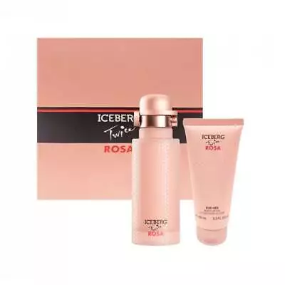 Iceberg Twice Rosa Gift Set 125ml Edt Spray + 100ml Body Lotion - New - Uk • £20.85