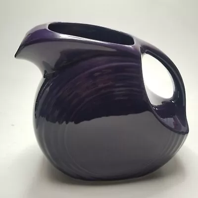 Vintage Fiesta Ware Plum/Eggplant/Purple Large Disc Water Pitcher/Jug 64 Oz USA • $19.99