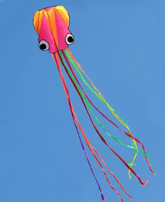 $12.50 • Buy 4m Rose Pink-yellow Color Tail Single Line Stunt Octopus POWEROutdoor Sport Kite