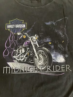 Vintage Harley Davidson Tokyo Japan Midnight Rider T-Shirt Size XL • $54