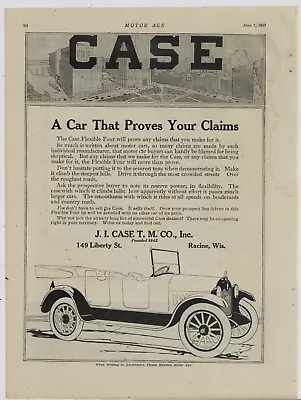 1917 J.I. Case Threshing Machine Co. Ad: Case Flexible Four Automobile - Racine • $17.76