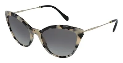 Miu Miu Mu 03us Kad-3m1 Gray Tortoise Gold Cat Eye Sunglasses Made In Italy • $150