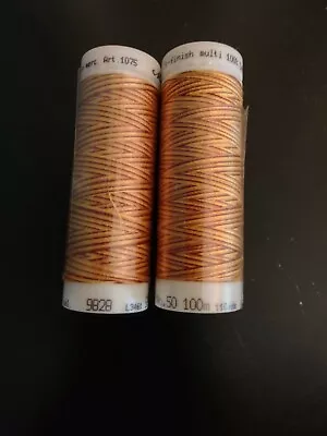 2 New Spools Of Mettler Silk Finish Cotton Thread 50 Wt. 109 Yd. Each #9828 • $4.99