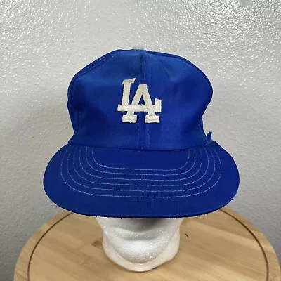 Vintage Dodgers Hat Adjustable 90s 00s MLB Los Angeles MLB Snap-back Cap W/Flaw • $29.98