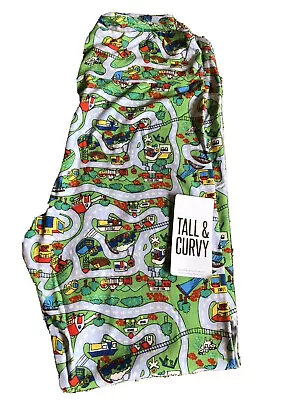 Lularoe TC Leggings Streets Town Map Hard To Find Unicorns New • $39.99