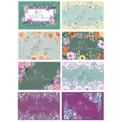 8 Get Well Soon Card Making Banners Floral Embellishments Sentiment Toppers • £3.29