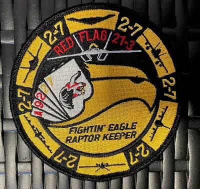 US Air Force 27th FS Patch Rare Vegas RED FLAG F-22/F-15 Eagle/Bomber Aviation • $24