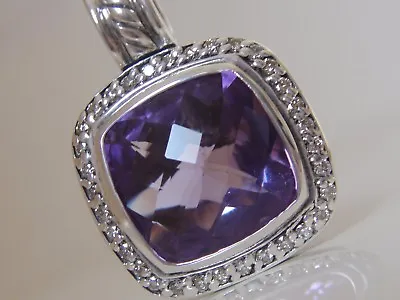 $1100 David Yurman Ss Albion Amethyst Diamond Enhancer • $650