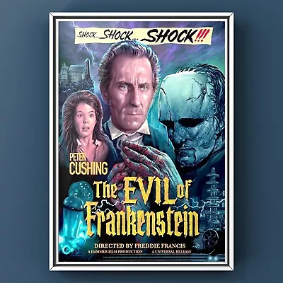 Frankenstein Classic Hammer Horror A4 Print Poster Classic Movie Wall Decor • £6.99