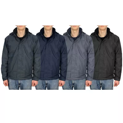 Mens Fleece Lined Waterproof Windproof Drexel Hooded Jacket • $31.51