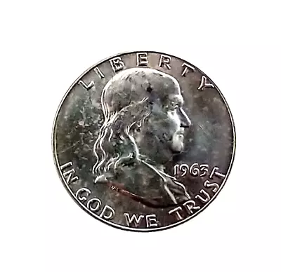1963-D Franklin Half Dollar 50¢  ⁄⁄ 90% Silver [V4] • $0.77