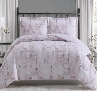 Pem America Paris 3-Piece Full/Queen Comforter Set Reversible NEW Macy’s Blush • $61.20