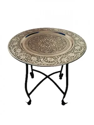 £25.36 • Buy Oriental Side Table Desk Folding Table Tea Table Round Garden Foldable 40cm