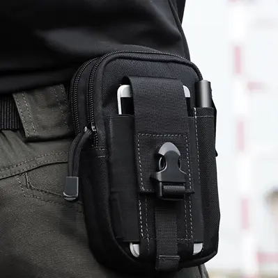 Tactical Waist Belt Bag Outdoor EDC Military Holster Wallet Pouch Gadget Pocket • $8.99