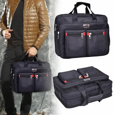 Men Laptop Messenger Hand Bag Briefcase Work Travel Office Document Handbag AU • $21.17