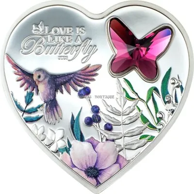 $129.95 • Buy 2023 Brilliant Love Butterfly Silver Coin  Cook Islands