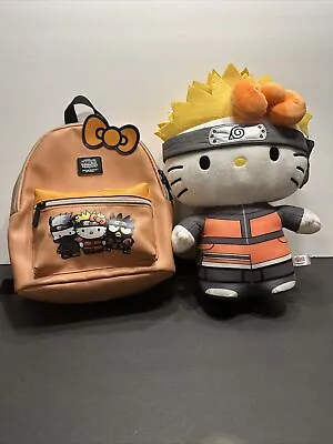 Naruto Hello Kitty & Friends Mini BackPack And NEW 14” Naruto Hello Kitty Plush • $69.99