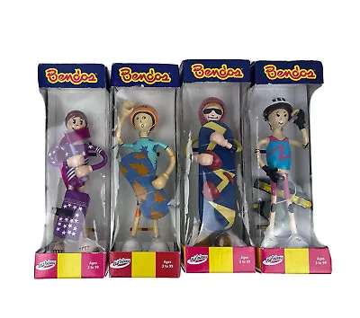 Vintage Kid Galaxy Bendos Sports Lot ~ Skateboard Snowboard Gymnast Bendables • $29.99