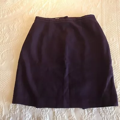 Vintage Purple Wool Mary Kay By Brookhurst 4P Petite Lined Straight Skirt • $8