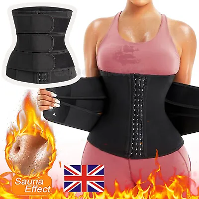 Women's Waist Trainer Cincher Trimmer Workout Slim Belly Band For Weight Loss • £10.79