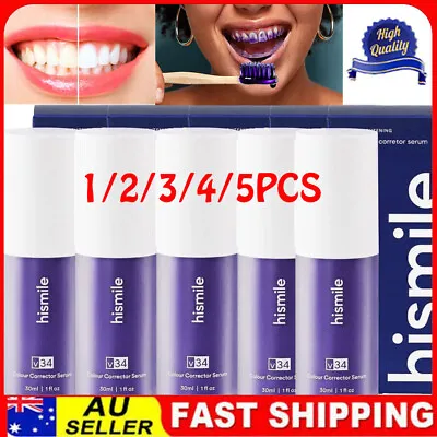 $17.76 • Buy 1/5Pcs Hismile V34 Whitening Toothpaste Colour Corrector Teeth Stain Removal Gel