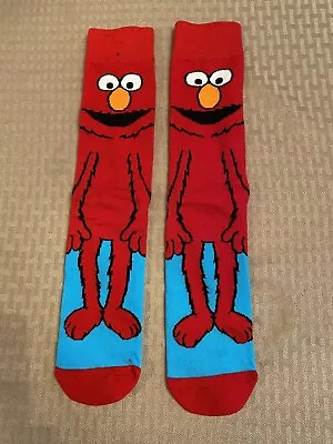 Elmo Sesame Street Crew Socks 6.5-12 Unisex Adult New Brand New  • $15