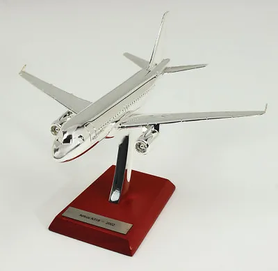 Airbus A318 2002  Silver Plated Model With Certificate Of Authenticity • $70