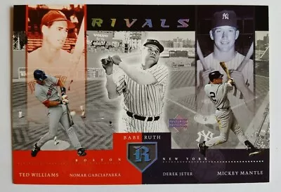 2004 Upper Deck Rivals 3 1/2 X5  Boxtopper Babe Ruth Mantle Jeter Ted Williams • $2.99