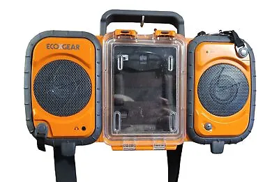 ECOXGEAR Eco Terra Orange Waterproof Travel Stereo Boombox Portable Speakers • $30.79