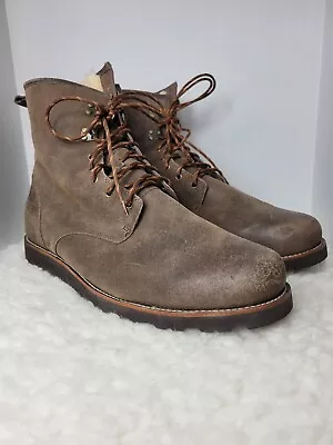 Ugg Australia Hannen Boots Mens 17 Leather Sherpa Lined Waterproof Shoes  • $110